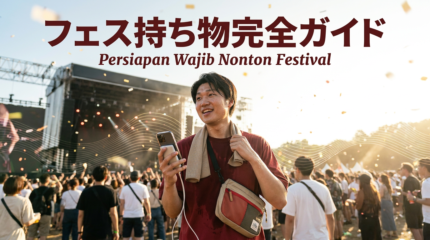 【2026年初夏】日本のフェス・ライブ参戦の服装&持ち物完全ガイド|モバイルバッテリーと暑さ対策グッズ